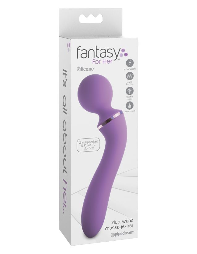 Двусторонний вибростимулятор для массажа эрогенных зон Fantasy For Her Flexible Please