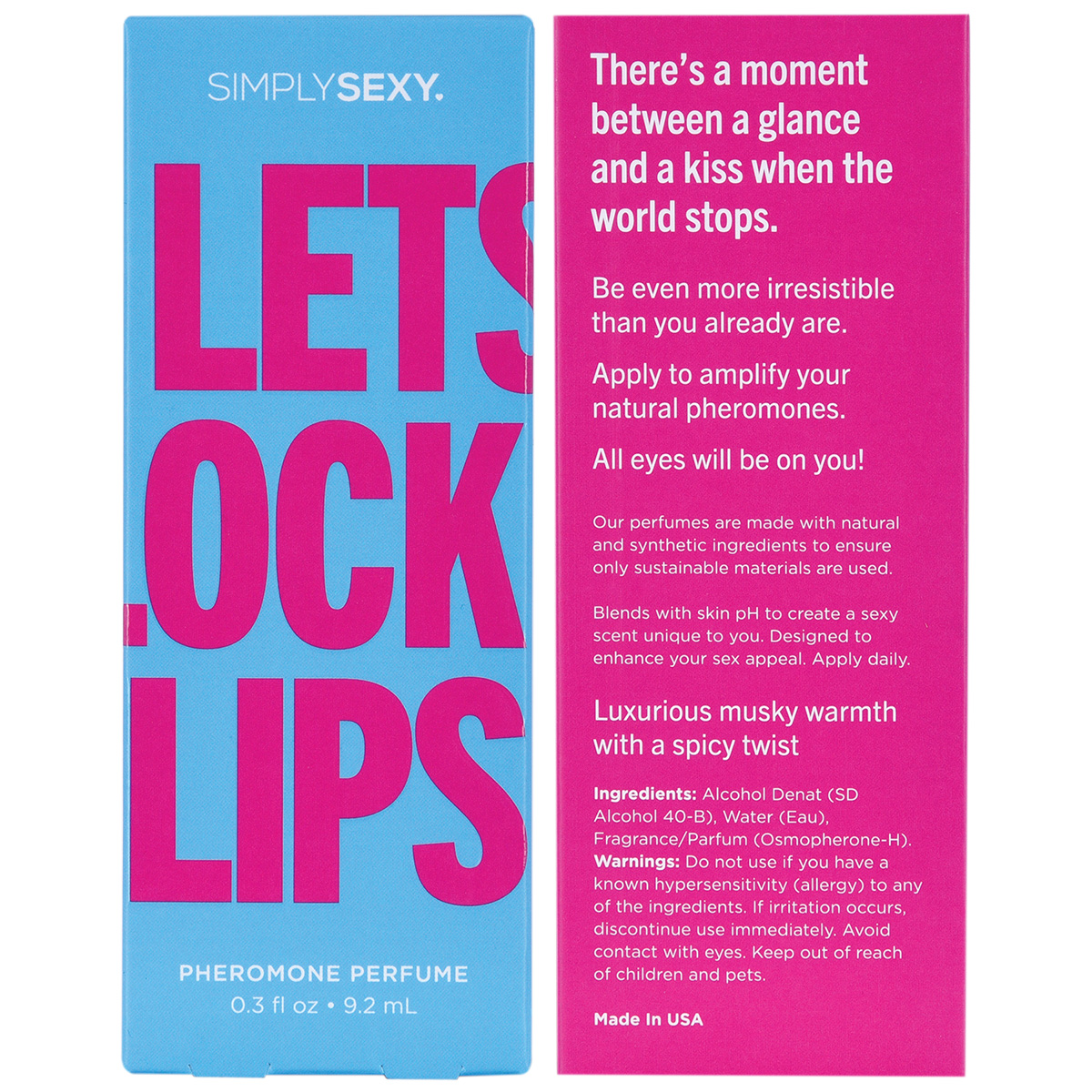 Simply Sexy Срок до 30.09.2026 Духи с феромонами Simply Sexy Let's Lock Lips мускусно-пряный аромат 9,2 мл