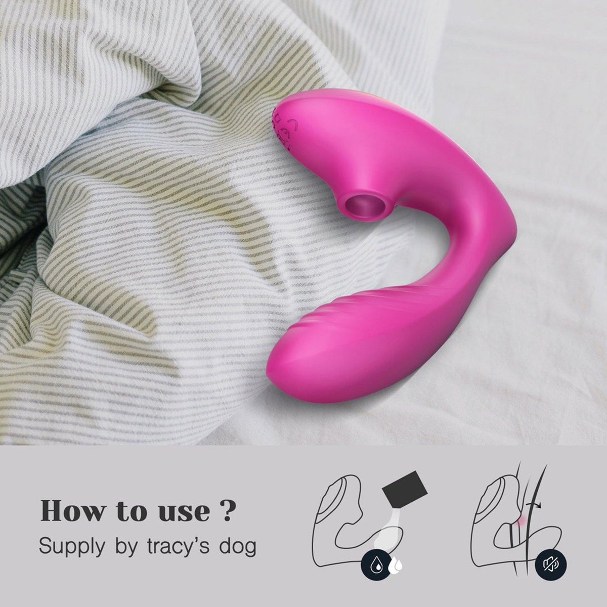 Tracy's Dog Вибромассажер для клитора и точки G Clitoral Sucking Vibrator OG розовый
