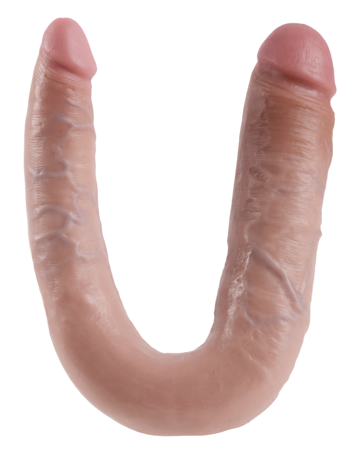 Фаллоимитатор двухголовый - безременной страпон, телесный King Cock
