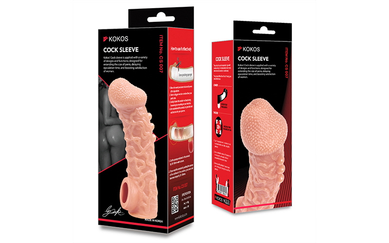 Насадка на фаллос с имитацией пирсинга COCK SLEEVE CS.007-M