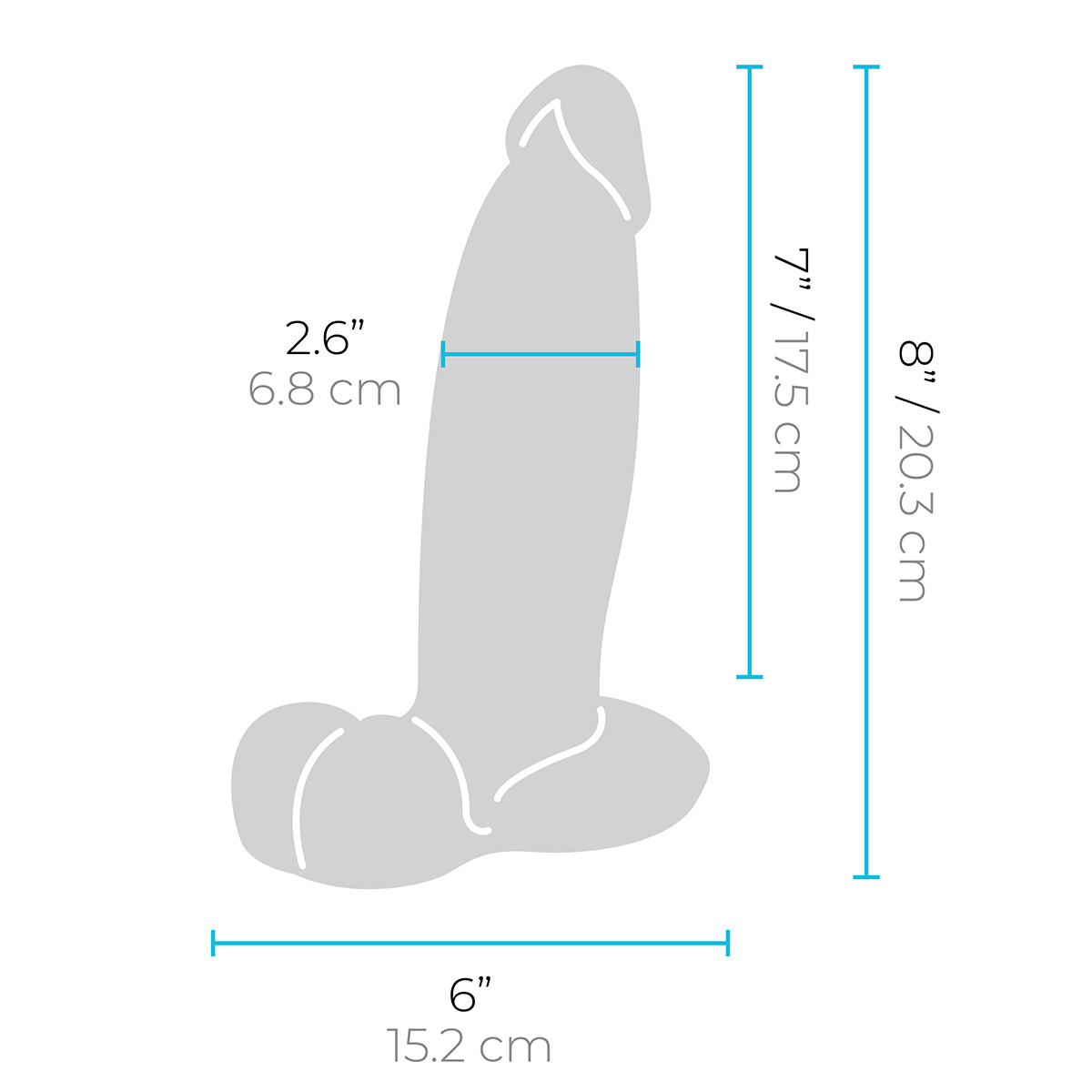 b-Vibe Анальный реалистичный фаллоимитатор SLIPSKIN REALISTIC GIRTHY 8 in