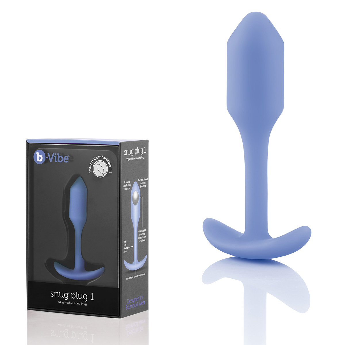 b-Vibe Профессиональная пробка для ношения B-vibe Snug Plug 1 сирень