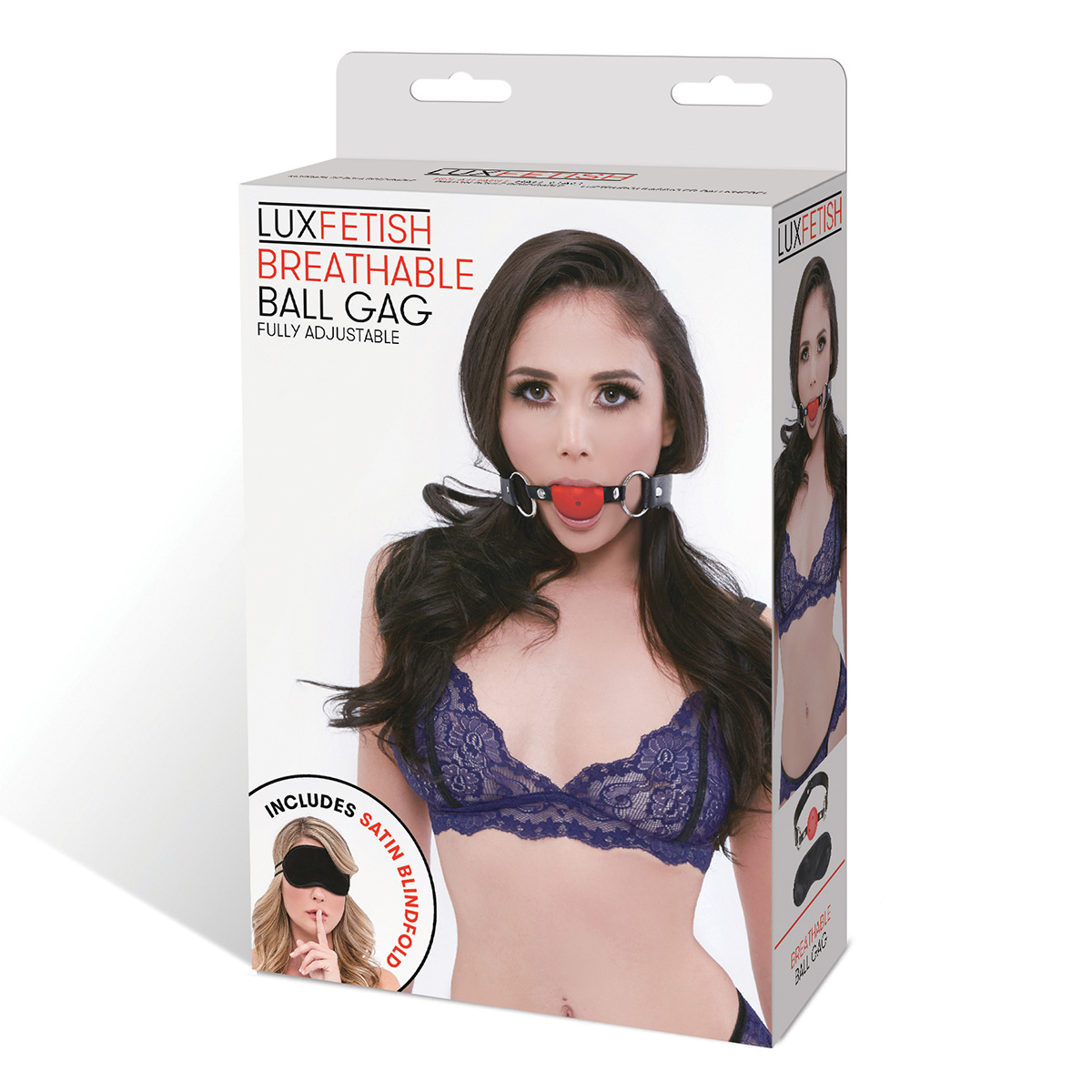 Lux Fetish Кляп-шарик на ремне с возможностью дышать