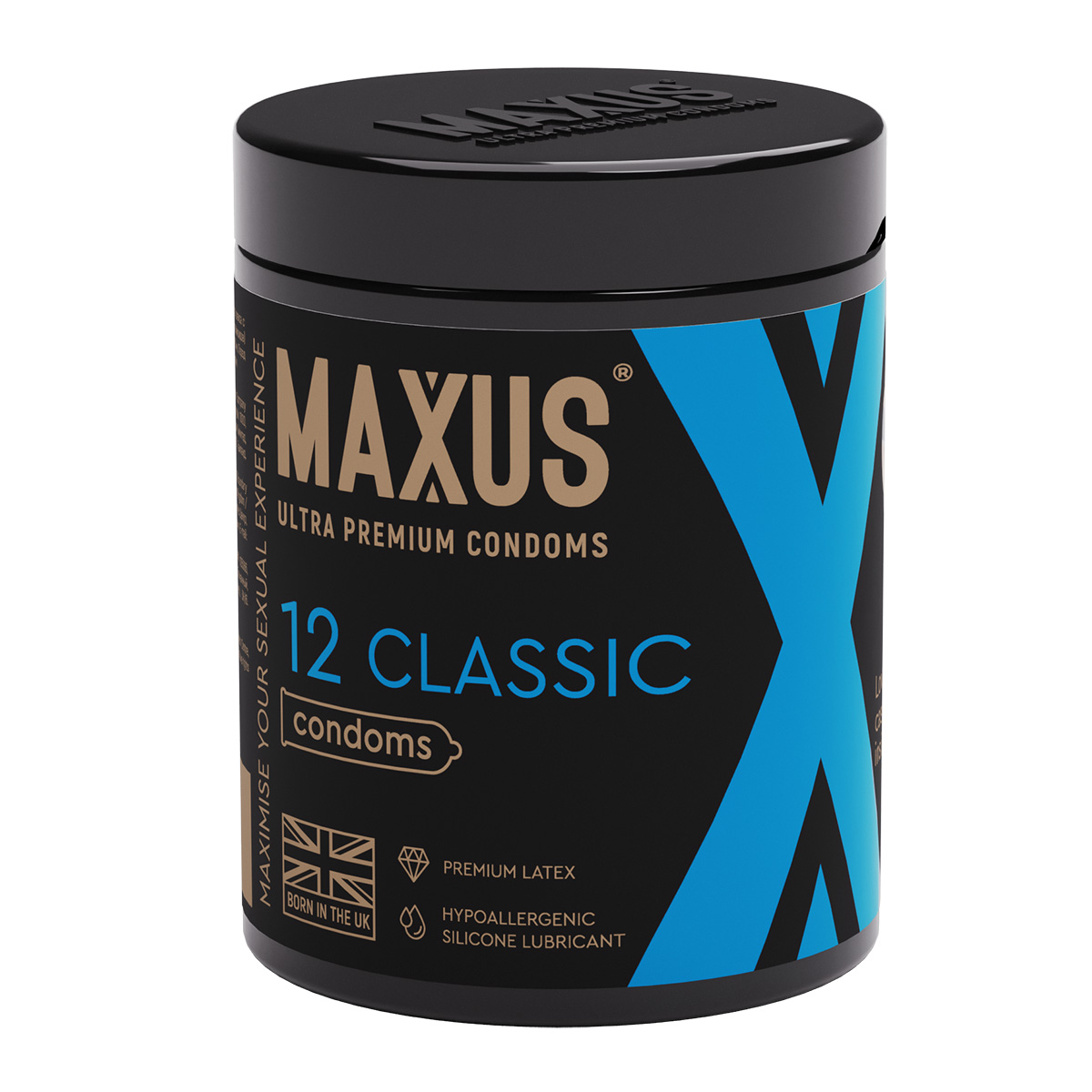 Maxus Презервативы в пластиковом контейнере классические MAXUS Classic X-Edition - 1 уп (12 шт)