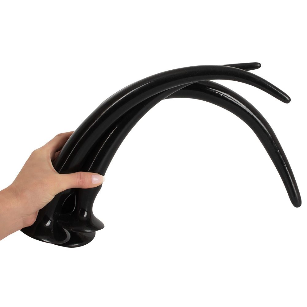 Набор длинных анальных пробок Super Long Flexible Butt Plug Set (черные)