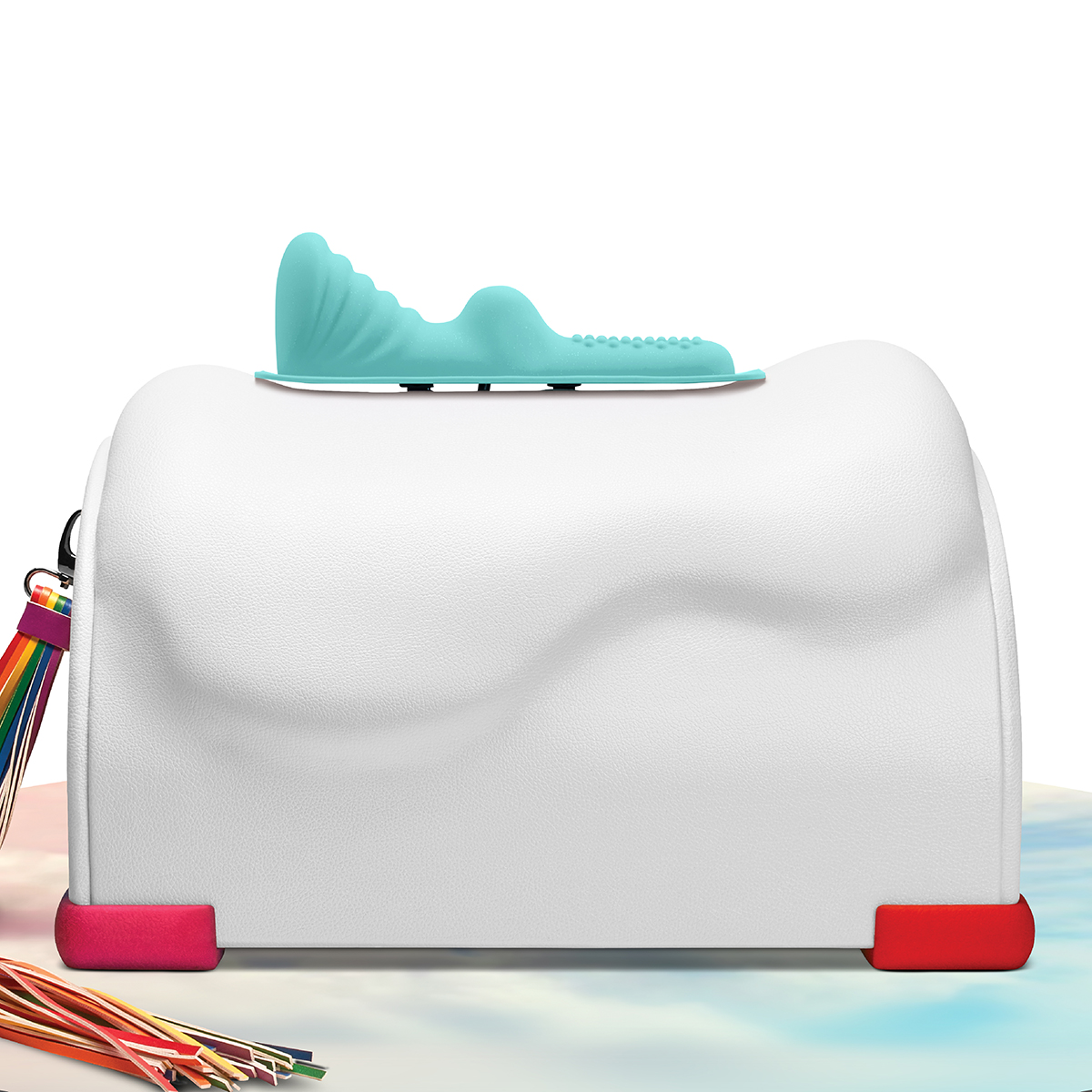 CowGirl Лазурная насадка с блестками для премиум секс-машины UNICORN MYSTICAL WATERFALL COWGIRL