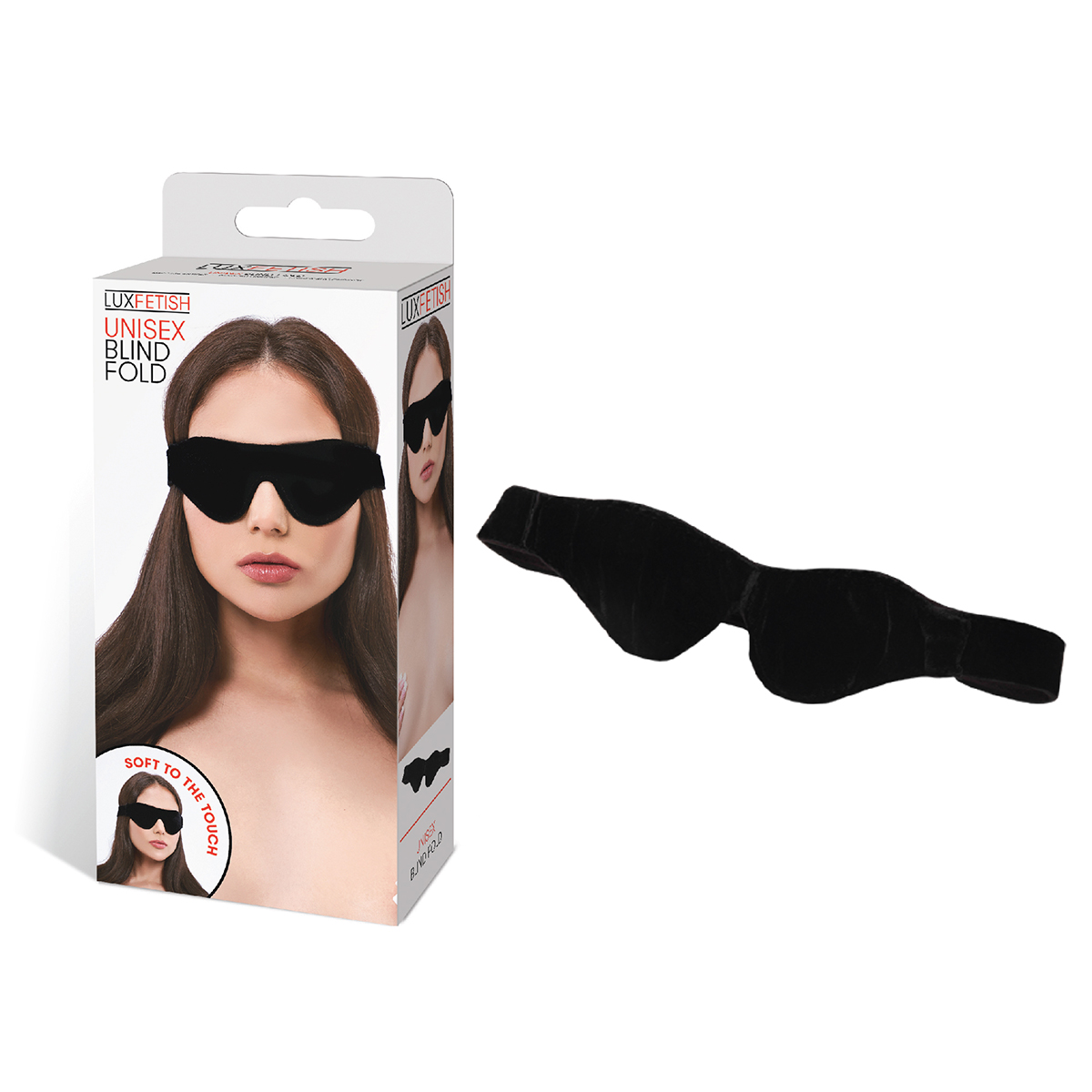 Lux Fetish Черная мягкая маска на глаза Unisex Blindfold