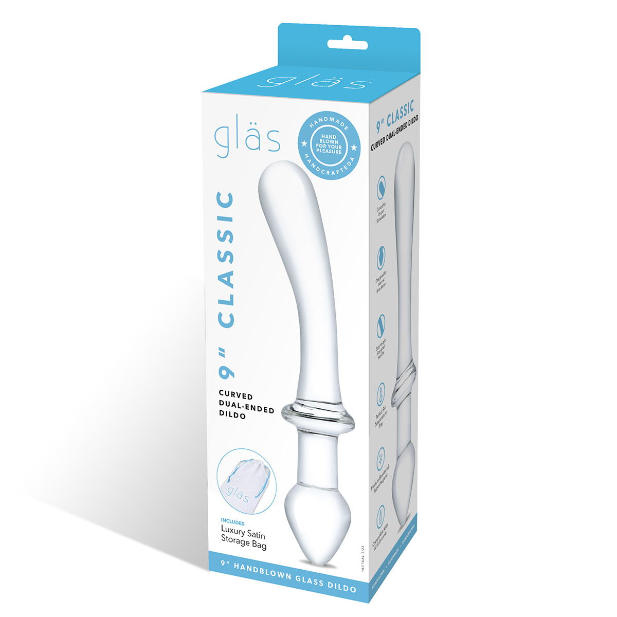 Glas Элегантный двухсторонний стимулятор 9 in CLASSIC