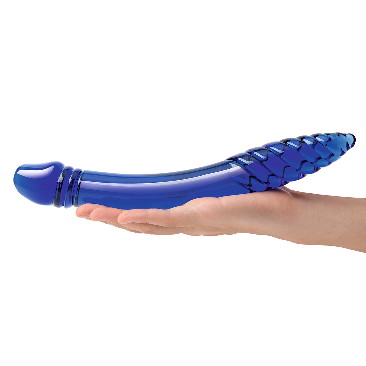 Glas Двухголовый рельефный стимулятор 11 in Double-sided Glass Dildo For G-Spot P-Spot Stimulation