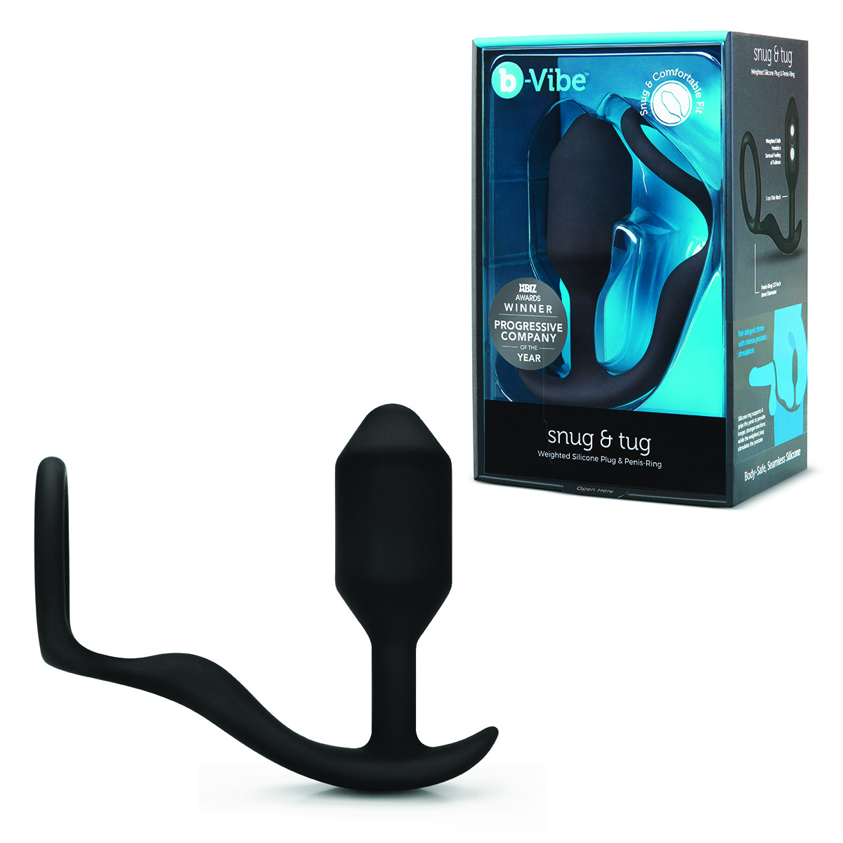 b-Vibe Эрекционное кольцо с анальным плагом B-vibe Snug & Tug