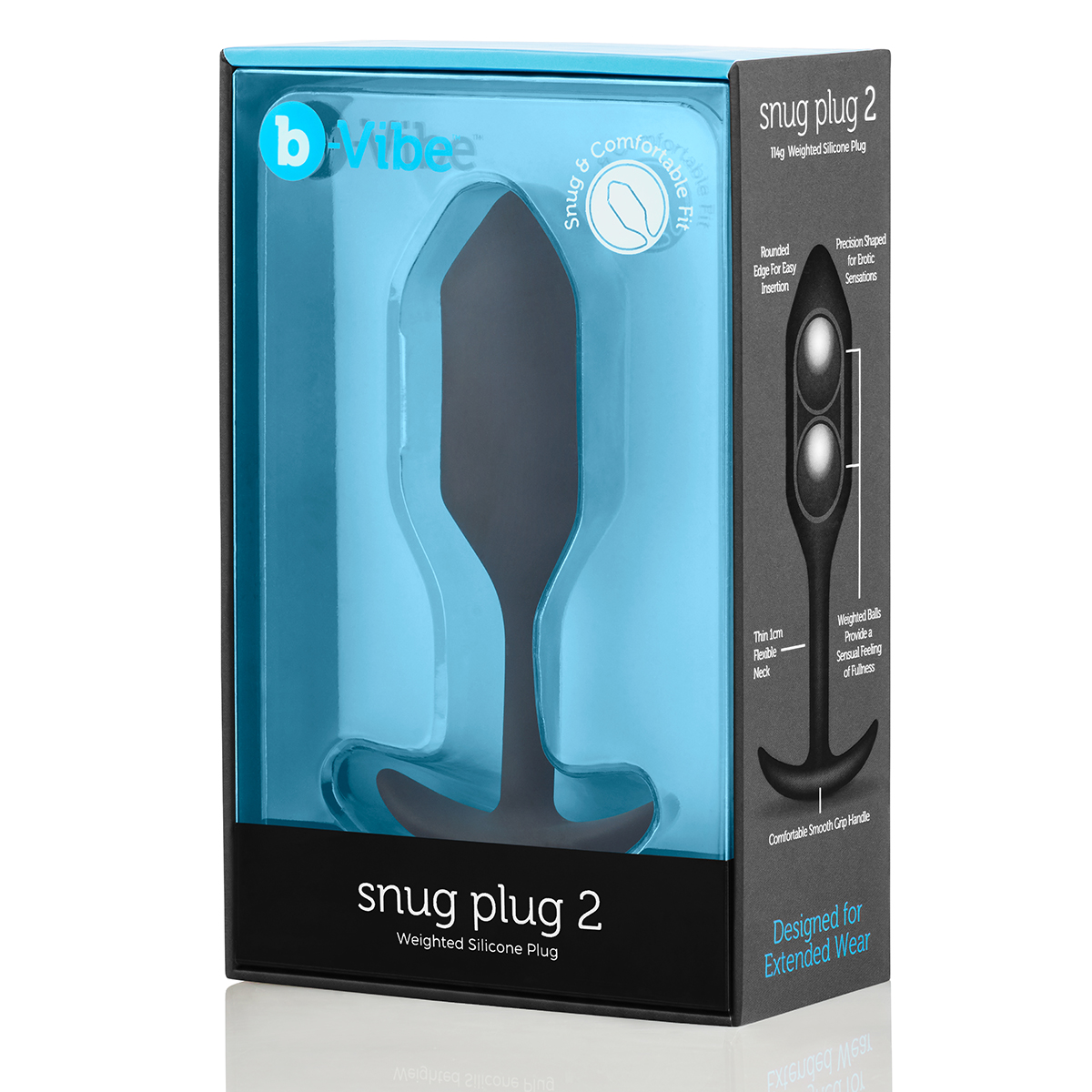 b-Vibe Профессиональная пробка для ношения B-vibe Snug Plug 2 черная