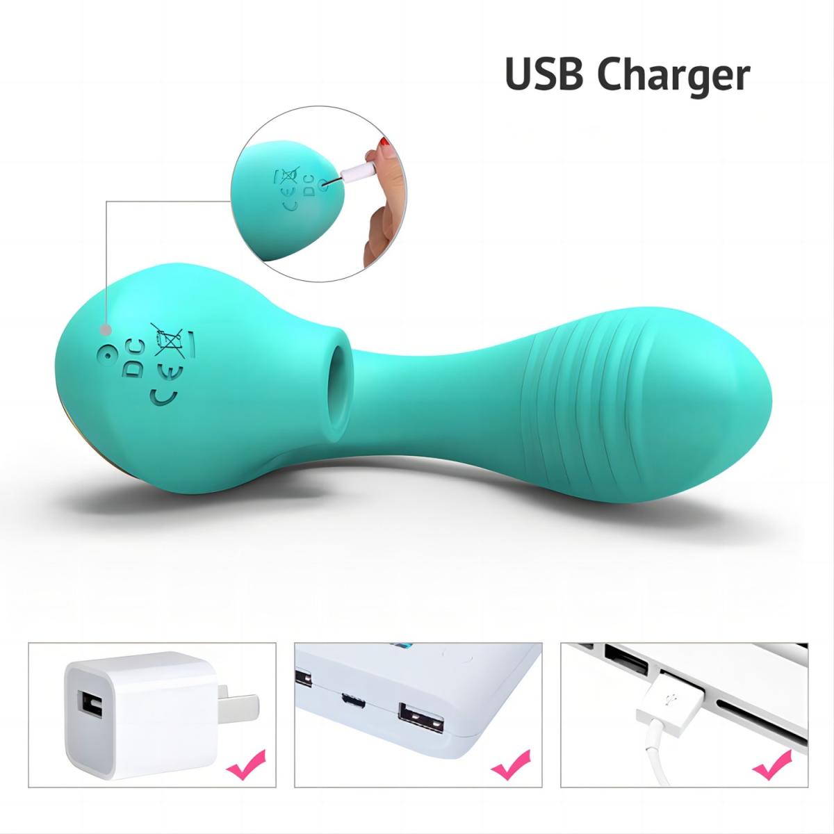 Tracy's Dog Вакуумный стимулятор с дистанционным управлением Clitoral Sucking Vibrator OG Pro 2 бирюзовый
