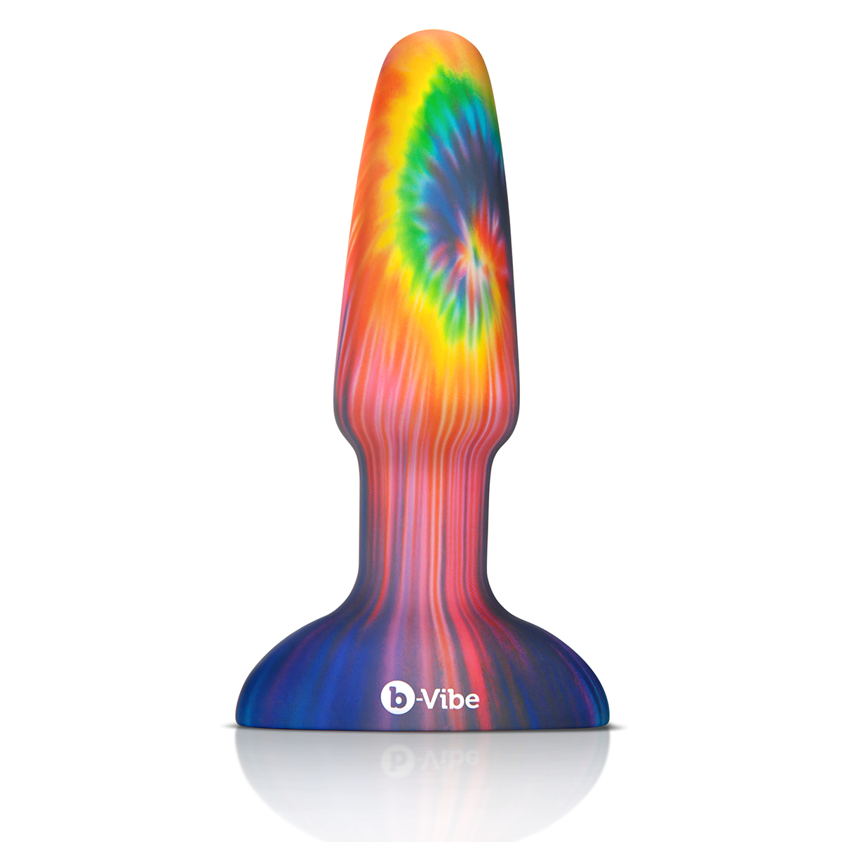 b-Vibe Анальная премиум-пробка с эффектом римминга в наборе PEACE & LOVE TIE-DYE