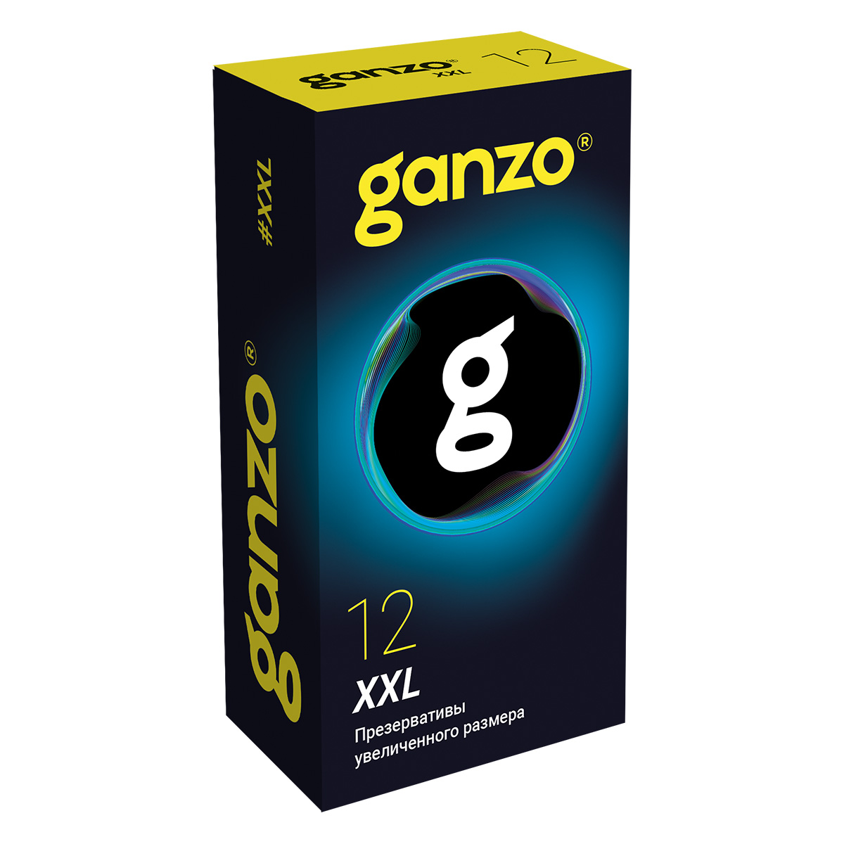 Ganzo Презервативы GANZO XXL Black Edition №12 увеличенного размера -1 уп (12 шт)