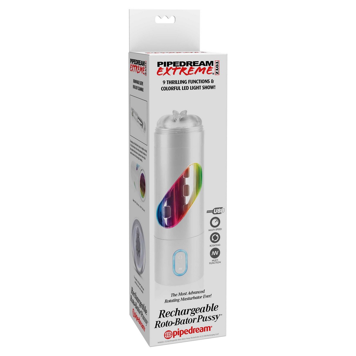 Мастурбатор-ротатор вагина Pipedream Extreme Toyz Rechargeable Roto-Bator Pussy
