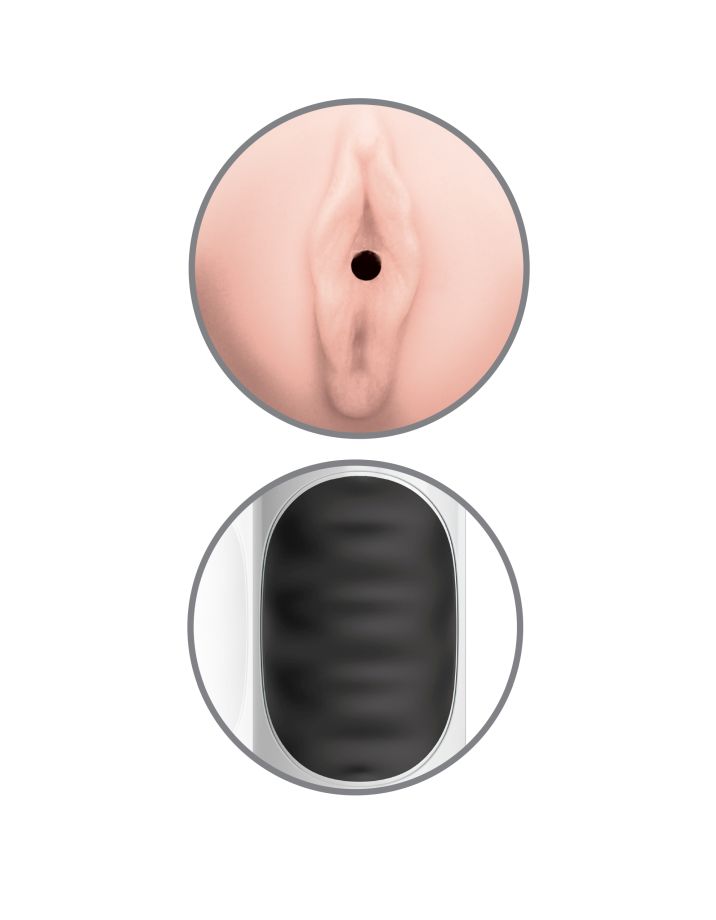 Вибромастурбатор-вагина с мягкой тубе Pipedream Extreme Toyz Mega Grip Vibrating Stroker Pus