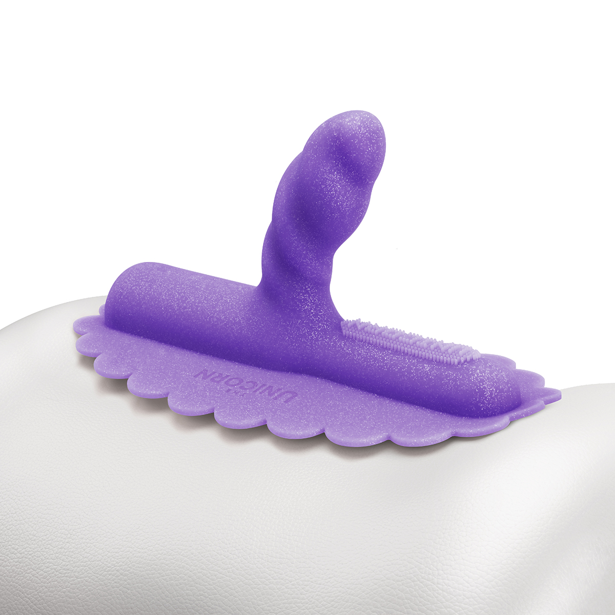CowGirl Фиолетовая насадка с блестками для премиум секс-машины UNICORN UNI HORN COWGIRL