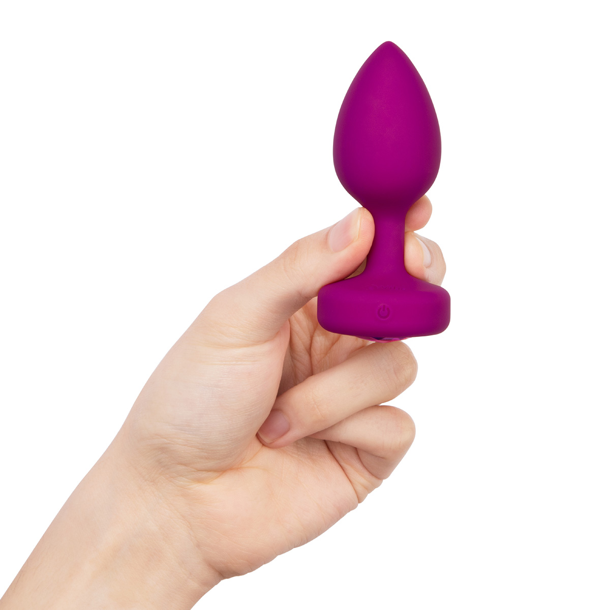 b-Vibe Вибрирующая втулка Vibrating Jewel Plug S/M цвета фуксии