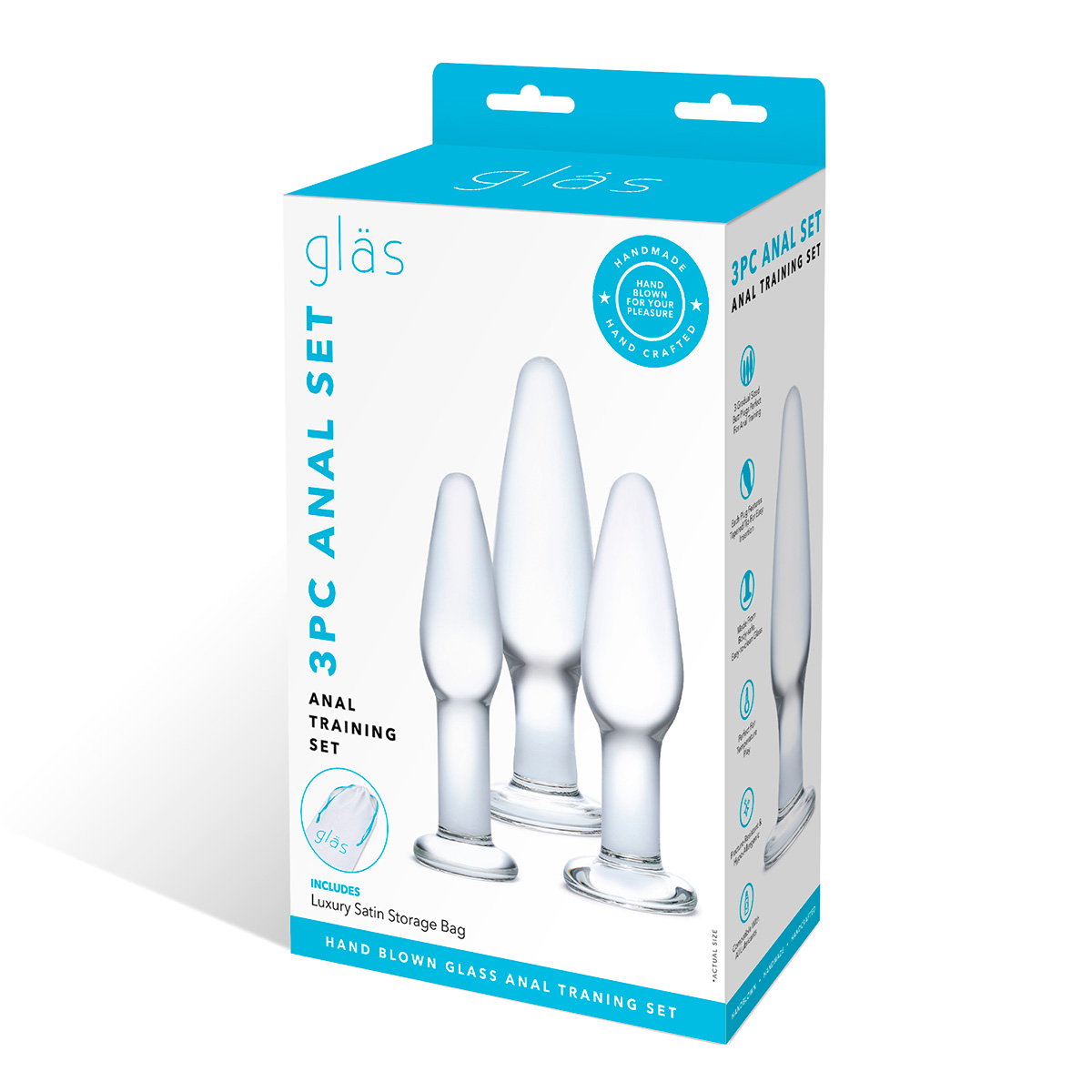 Glas Сет из 3-х стеклянных анальных пробок ANAL TRAINING SET