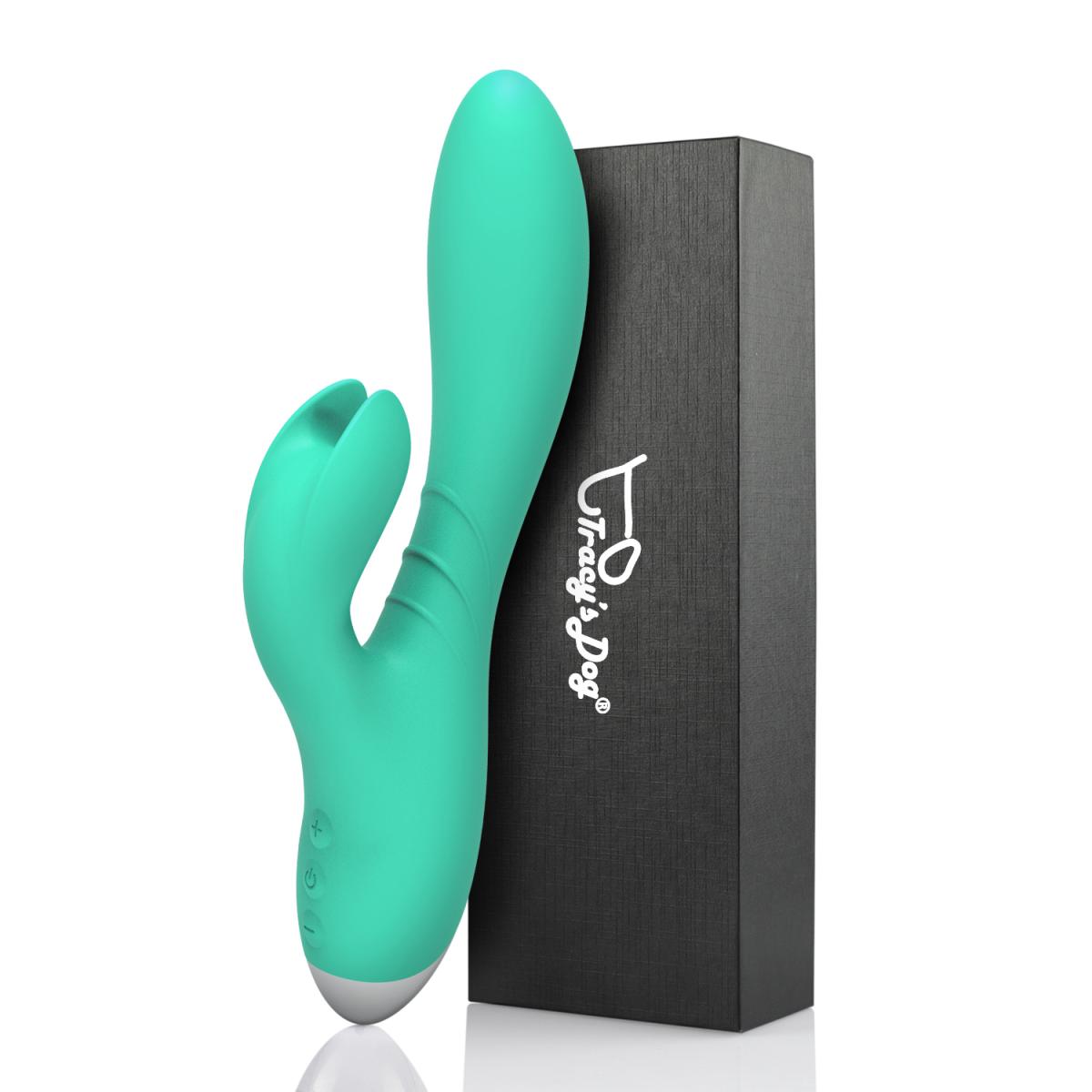Tracy's Dog Вибромассажер для клитора и G-точки зеленый Jade Rabbit Vibrator