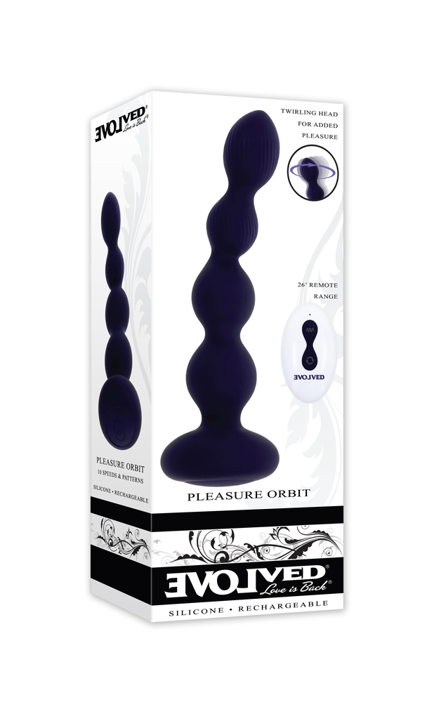 Анальная елочка с вибрацией и вращением Pleasure Orbit