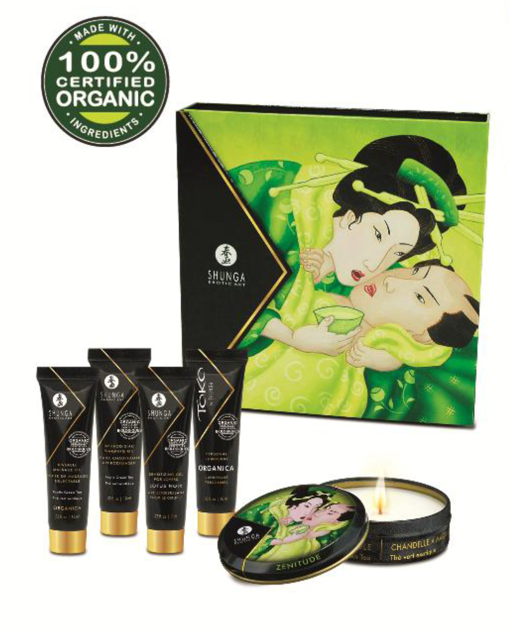 Набор Geisha's Secret Органика, Экзотический зеленый чай, 5 предметов