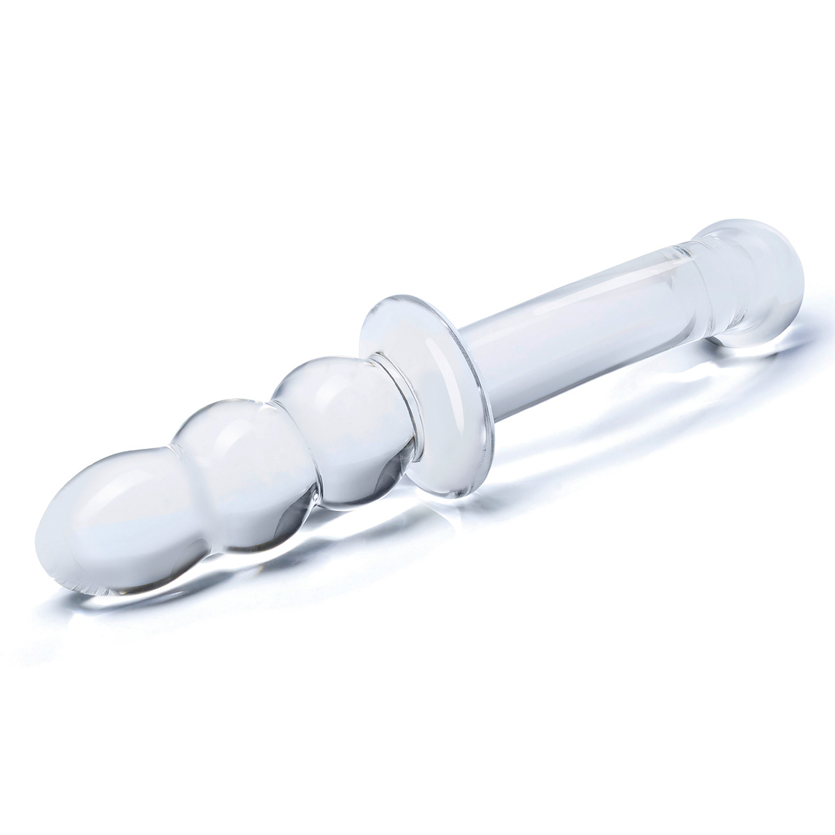 Glas Ребристый двойной анально-вагинальный фаллос Ribbed G-Spot