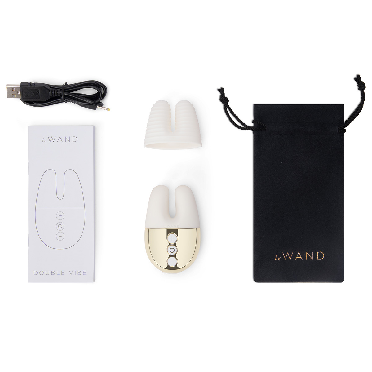 le WAND Массажер с двойной вибрацией le WAND Double Vibe белое золото