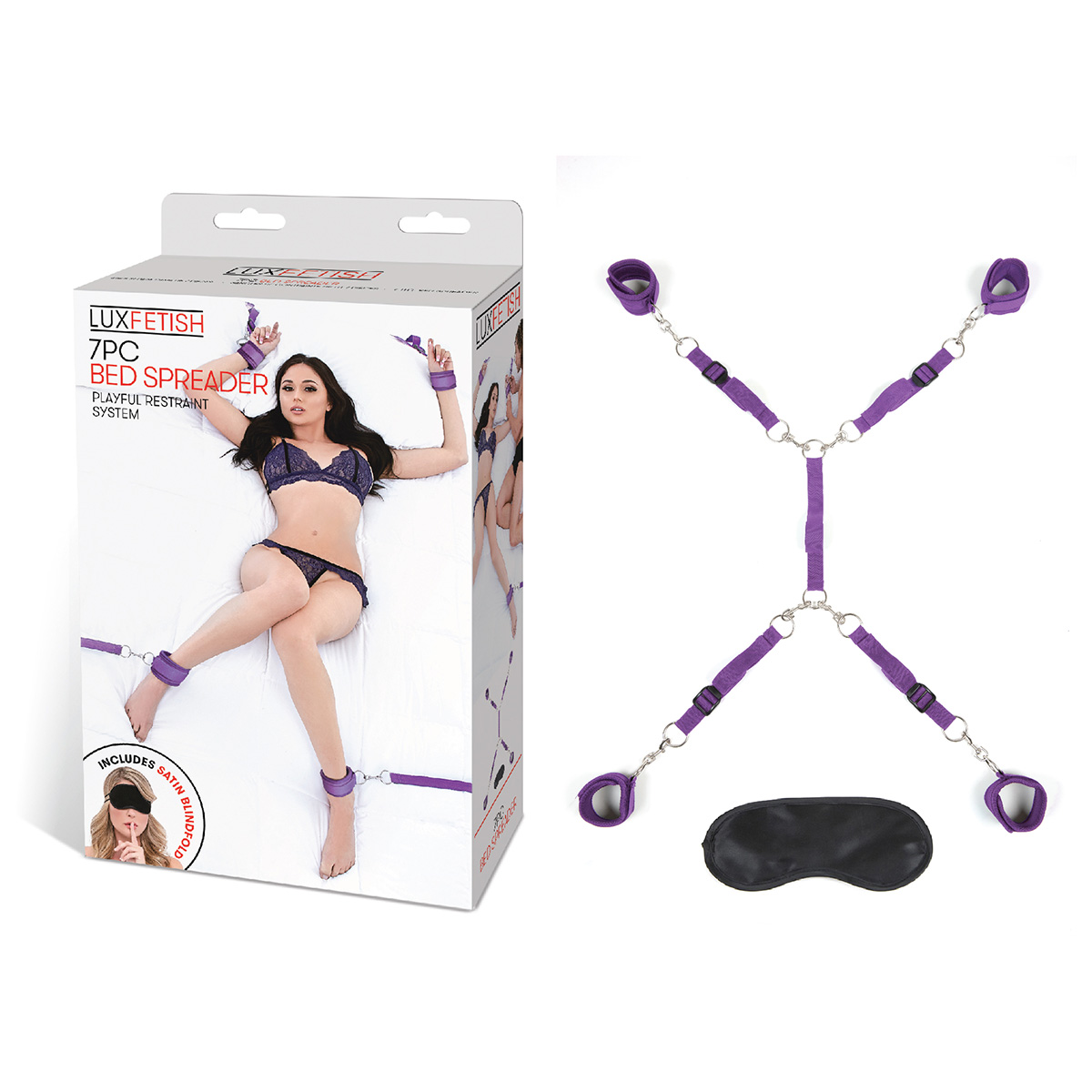 Lux Fetish Фиксатор позиций для рук и ног фиолетовый Classic Bedspreader