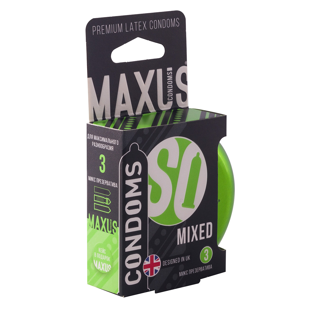 Maxus Презервативы в железном кейсе набор MAXUS Mixed №3 - 1 уп (3 шт)