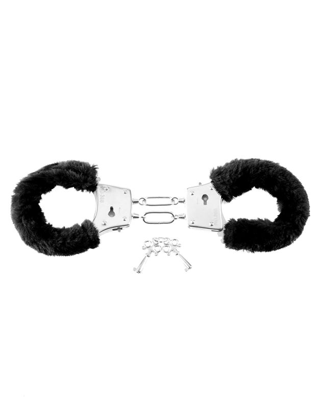 Наручники с мехом Fetish Fantasy Series Beginner's Furry Cuffs - Black