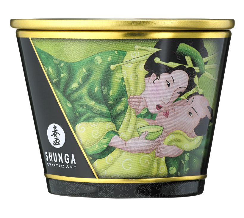 Массажное аромамасло в виде свечи, Exotic Green Tea, Зеленый чай, 170 мл