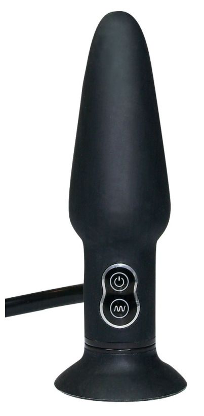Анальная вибропробка с функцией расширения You2Toys True Black Vibrating Butt Plug
