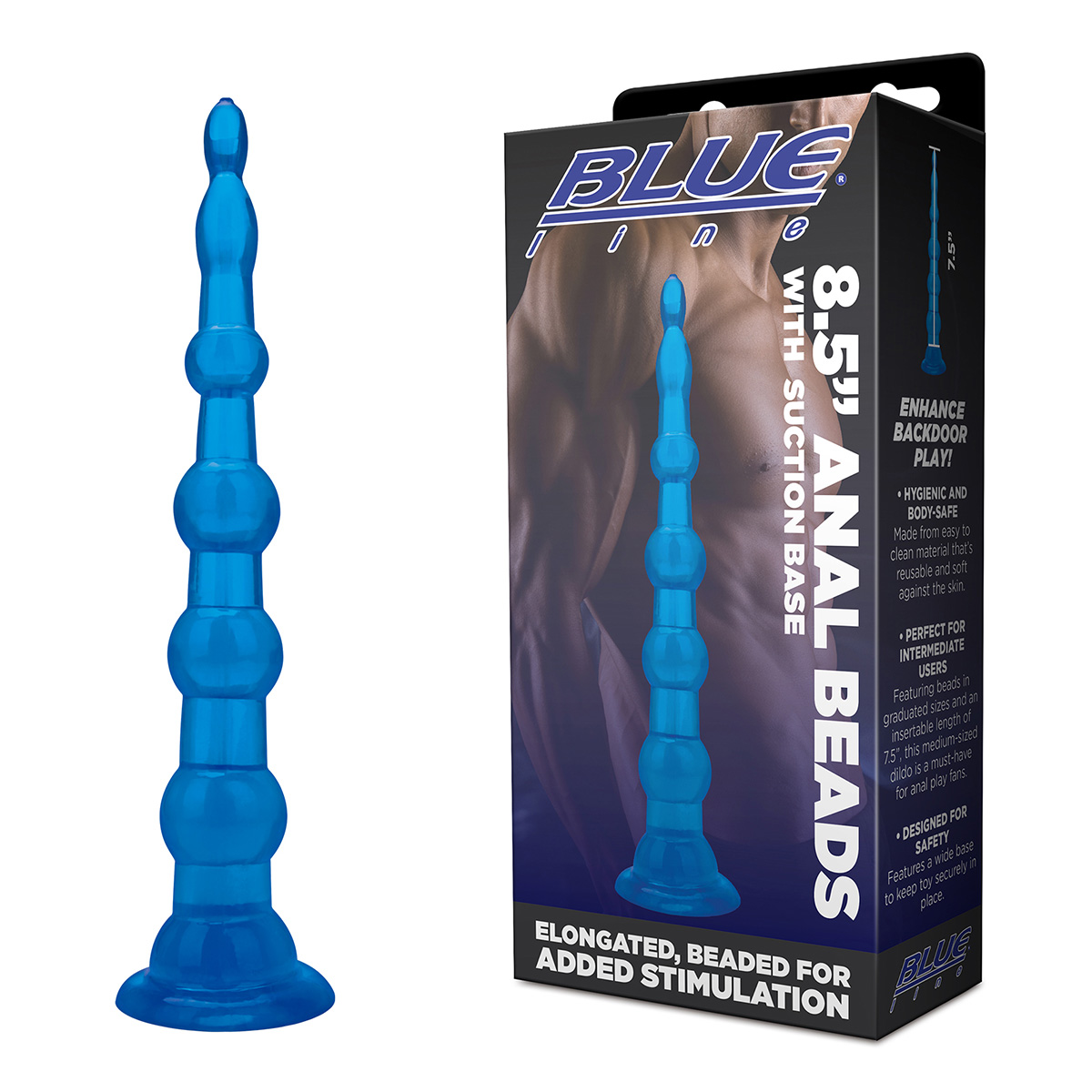 BlueLine Анальная елочка на присоске 8,5in Anal Beads With Suction Base