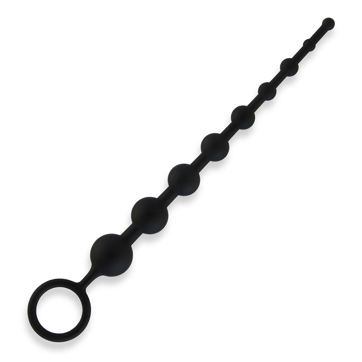 All about anal Черные силиконовые анальные бусины Silicone Anal Beads 9 шариков