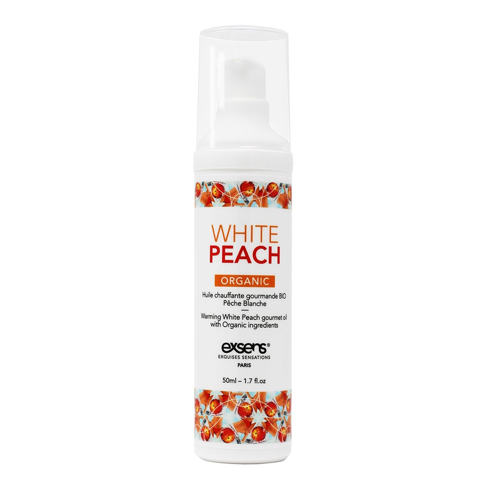 Разогревающее массажное масло Gourmet с органическими ингредиентами WHITE PEACH ORGANIC