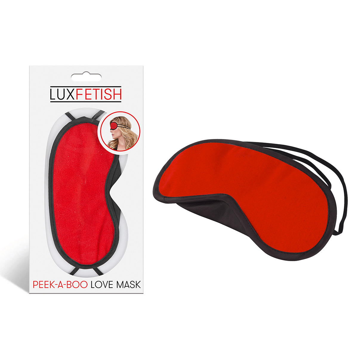 Lux Fetish Маска красная на глаза PEEK-A-BOO LOVE MASK