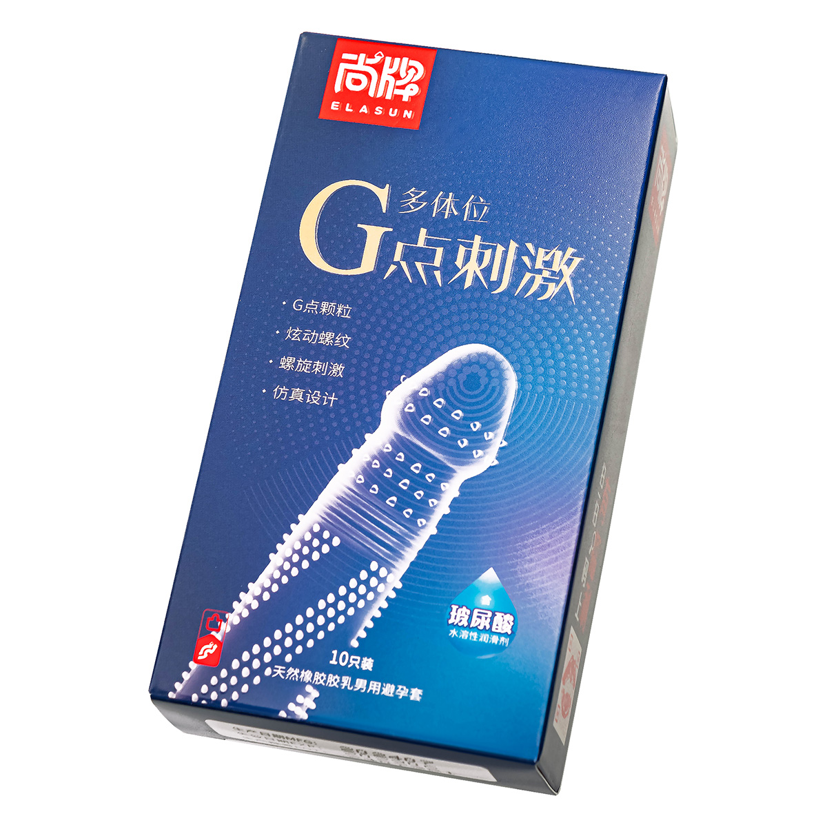 Elasun Ребристые презервативы с крупными точками Elasun G-spot Stimulation - 1 уп (10 шт)