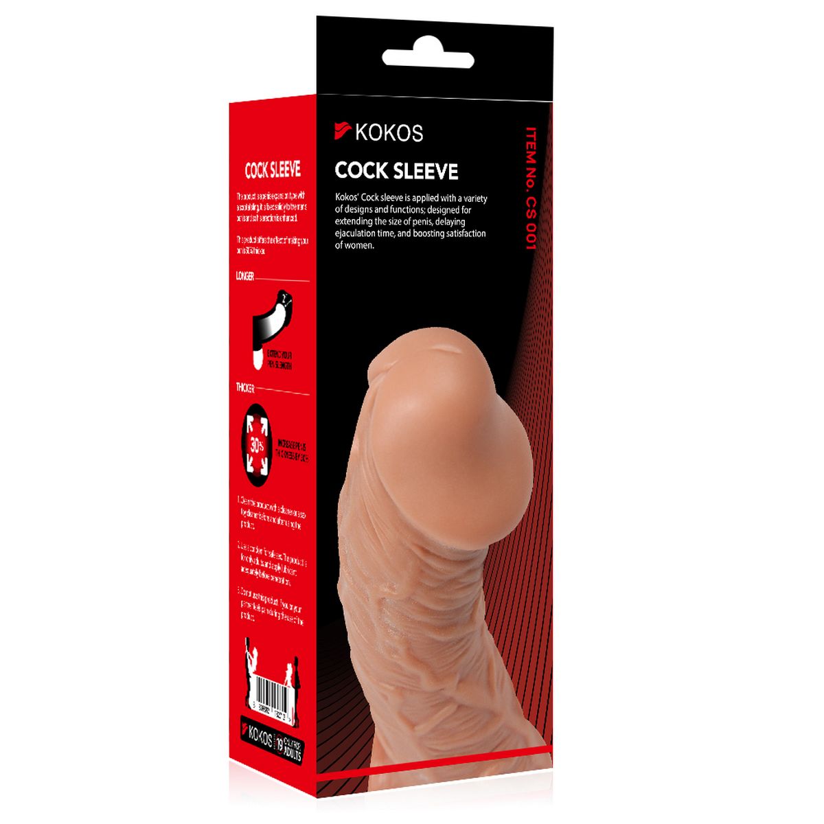 Насадка на фаллос с отверстием для мошонки COCK SLEEVE RES.001