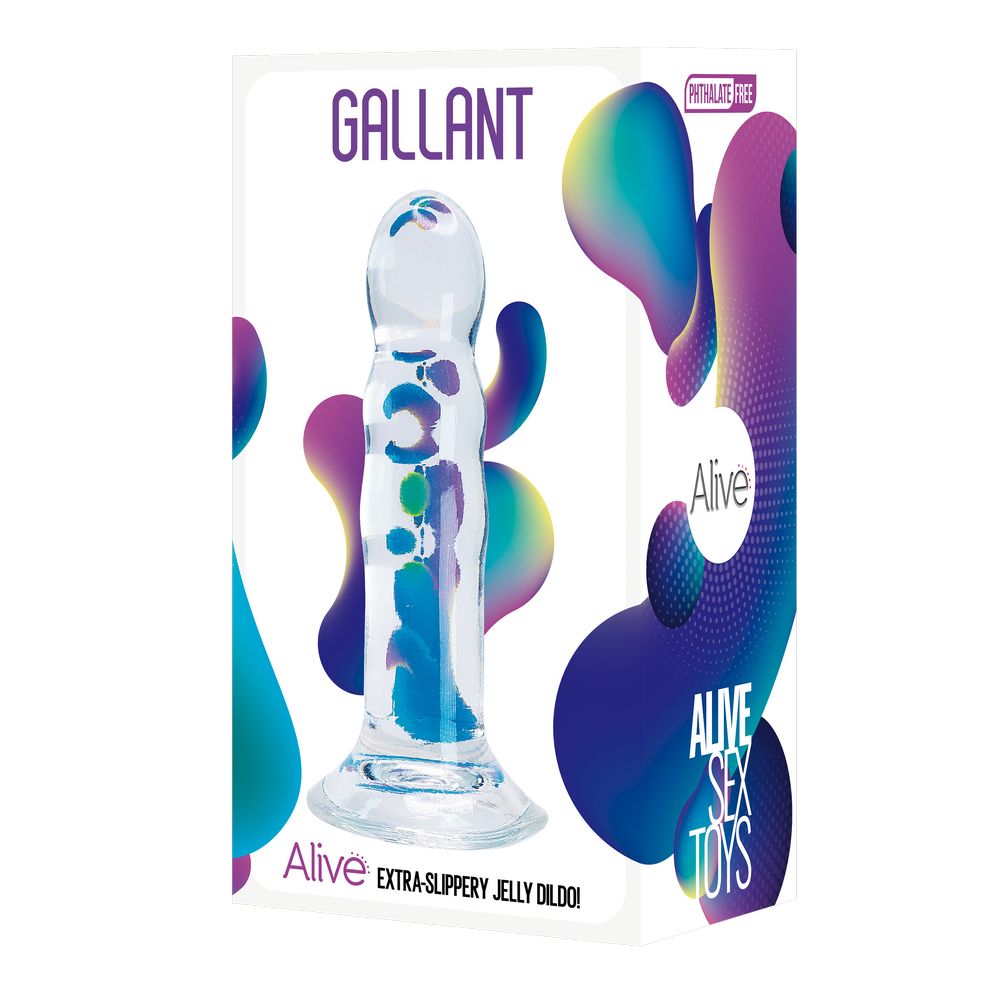Фаллоимитатор на присоске Gallant Jelly Dildo прозрачный