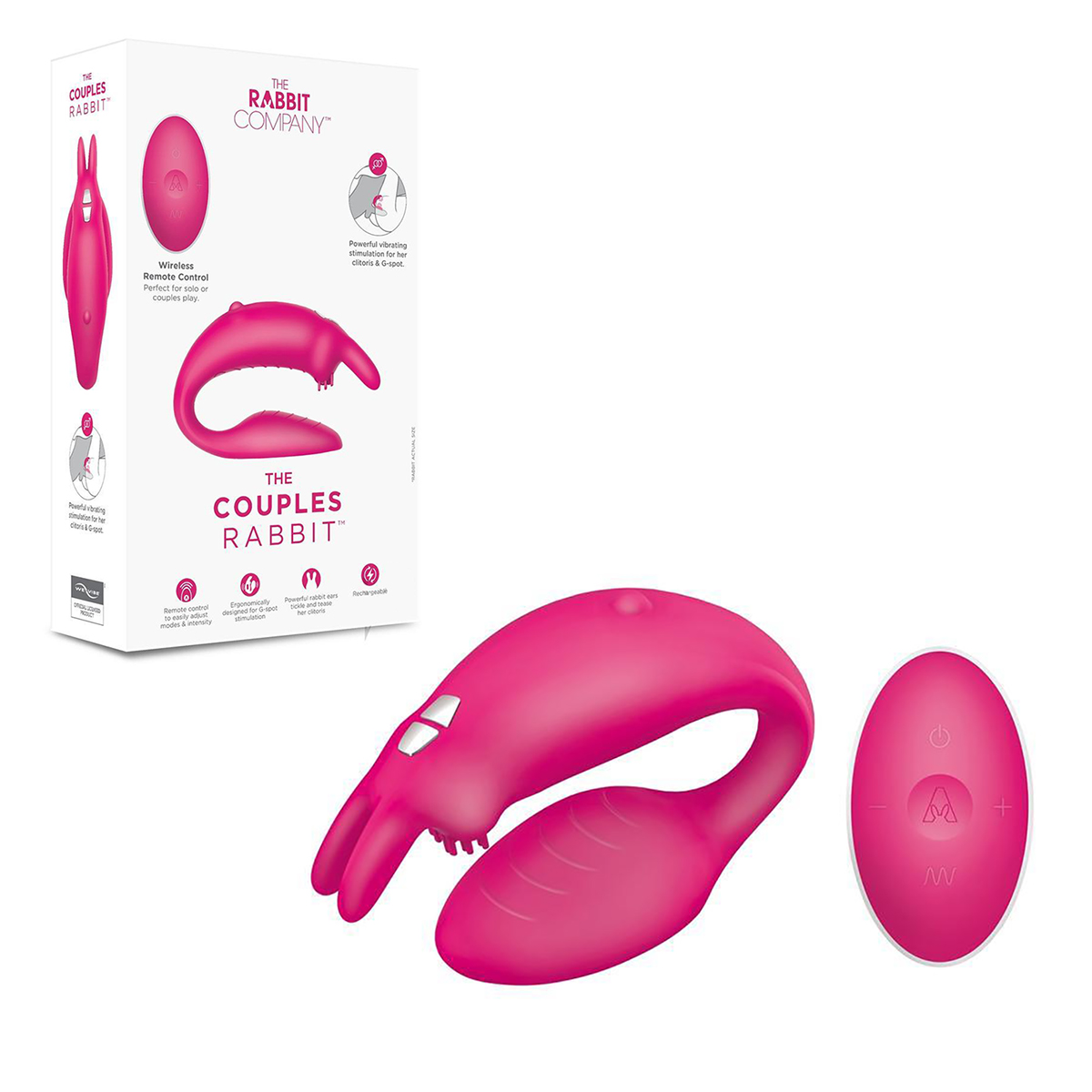 The Rabbit Company Кролик-вивайб для пар THE COUPLES RABBIT розовый