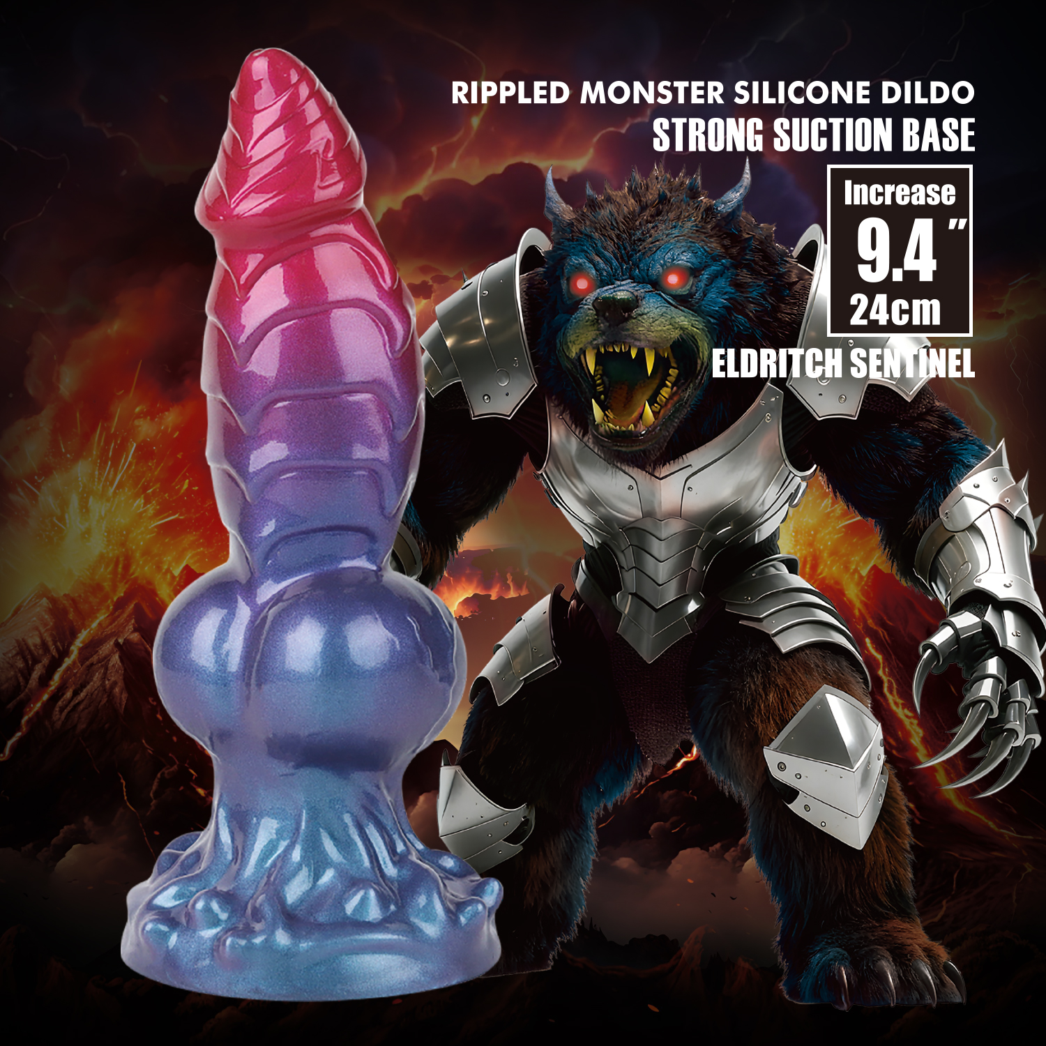 Eldritch Sentinel, фаллоимитатор на присоске, серии Power Monsters, 24 см