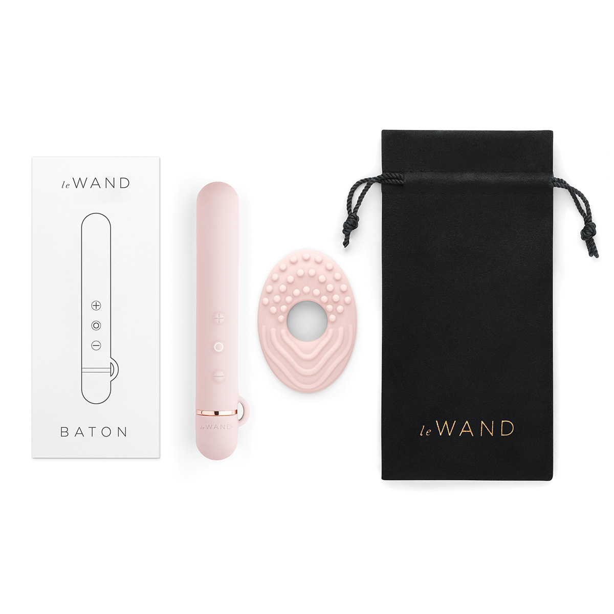 le WAND Силиконовый мини-вибратор класса люкс le WAND Baton розовое золото