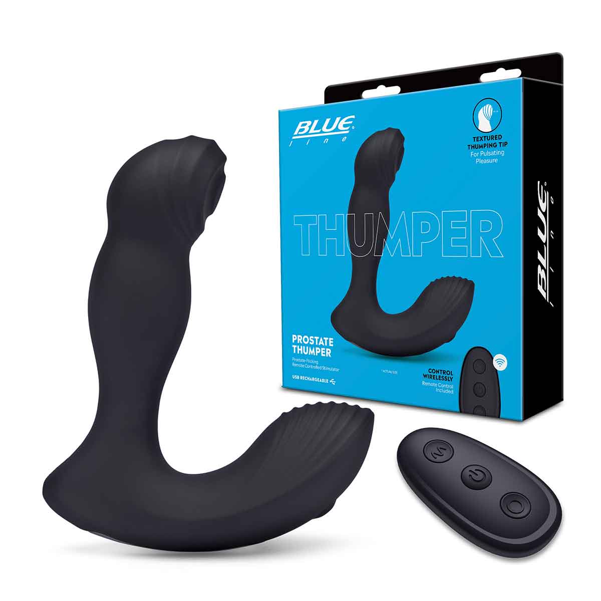 BlueLine Массажер простаты с двойной вибрацией Thumper - Prostate Flicking