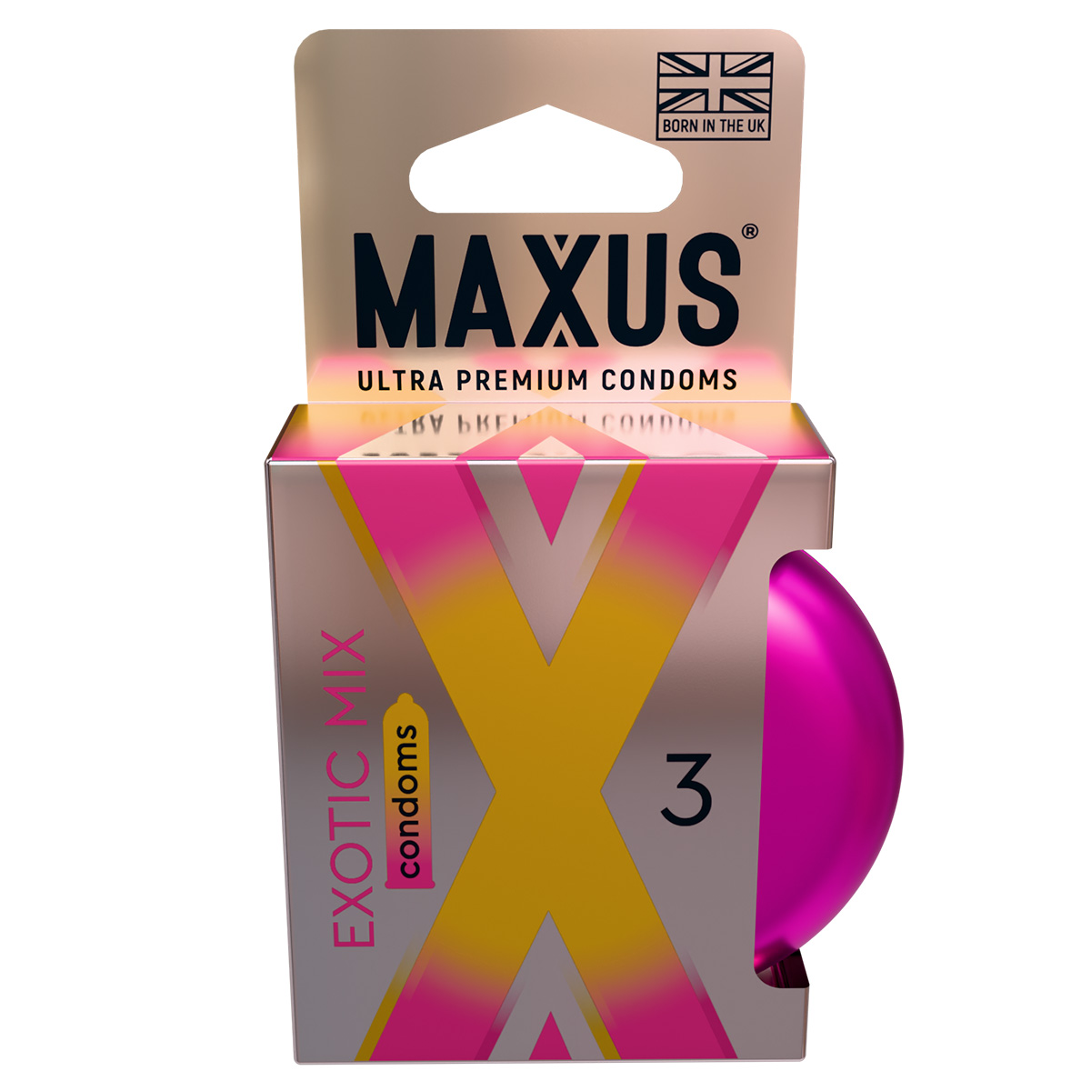 Maxus Презервативы цветные и ароматизированные MAXUS Exotic Mix №3 в железном кейсе - 1 уп (3 шт)