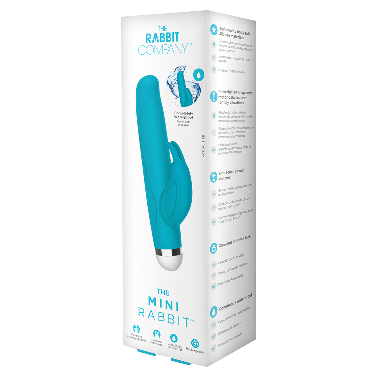 The Rabbit Company Лазурный кролик с клиторальным стимулятором MINI RABBIT