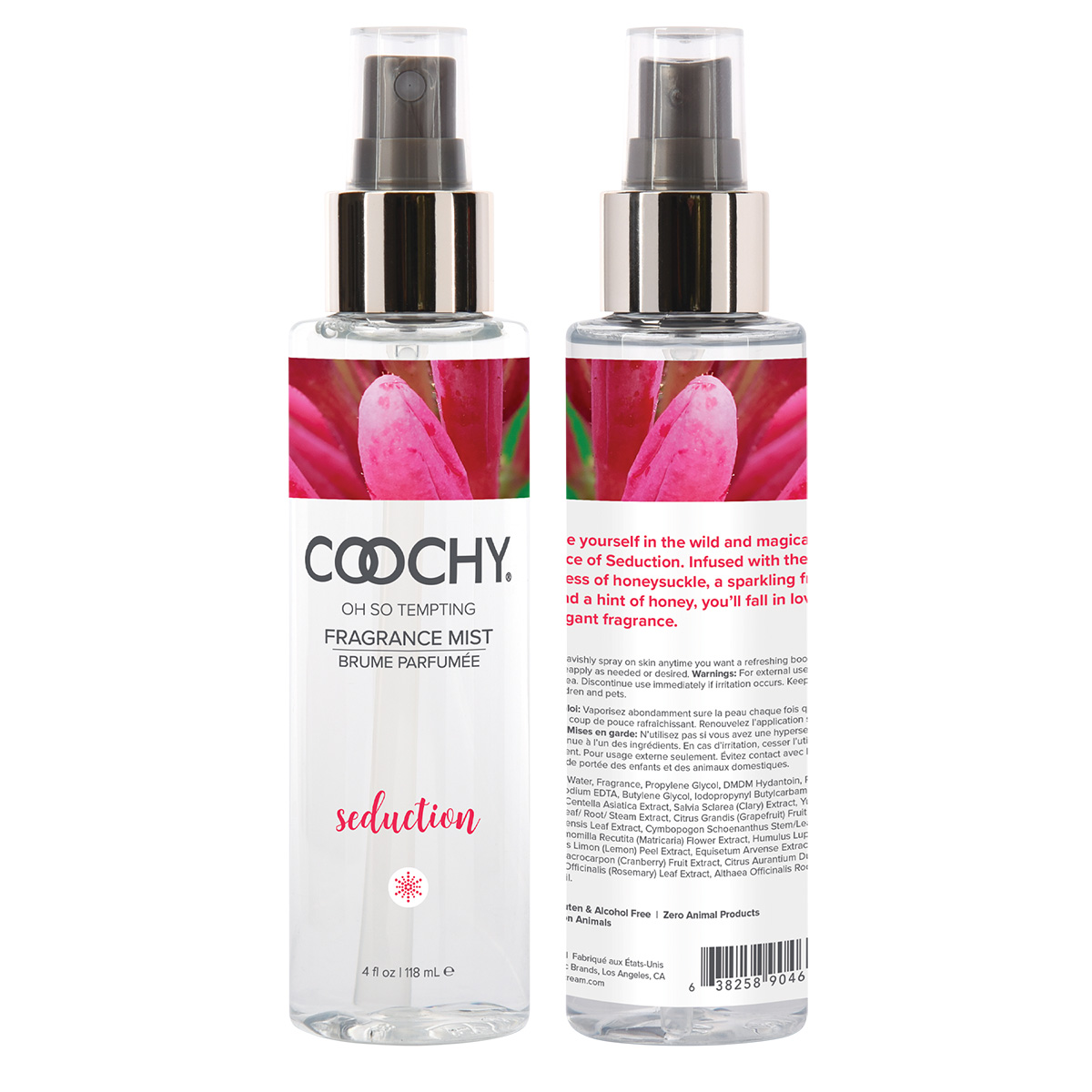 Coochy Срок до 01.09.2026 Уходовый спрей для тела с ароматом сладкой жимолости COOCHY Seduction 118 мл