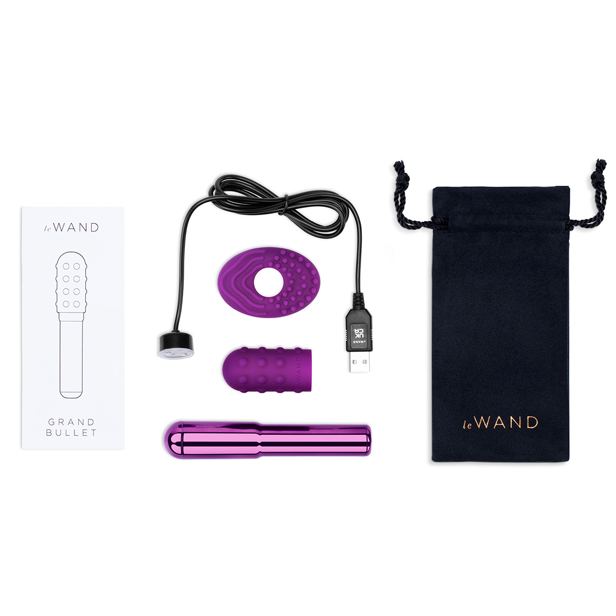 le WAND Люксовый вибратор le WAND Grand Bullet вишневый