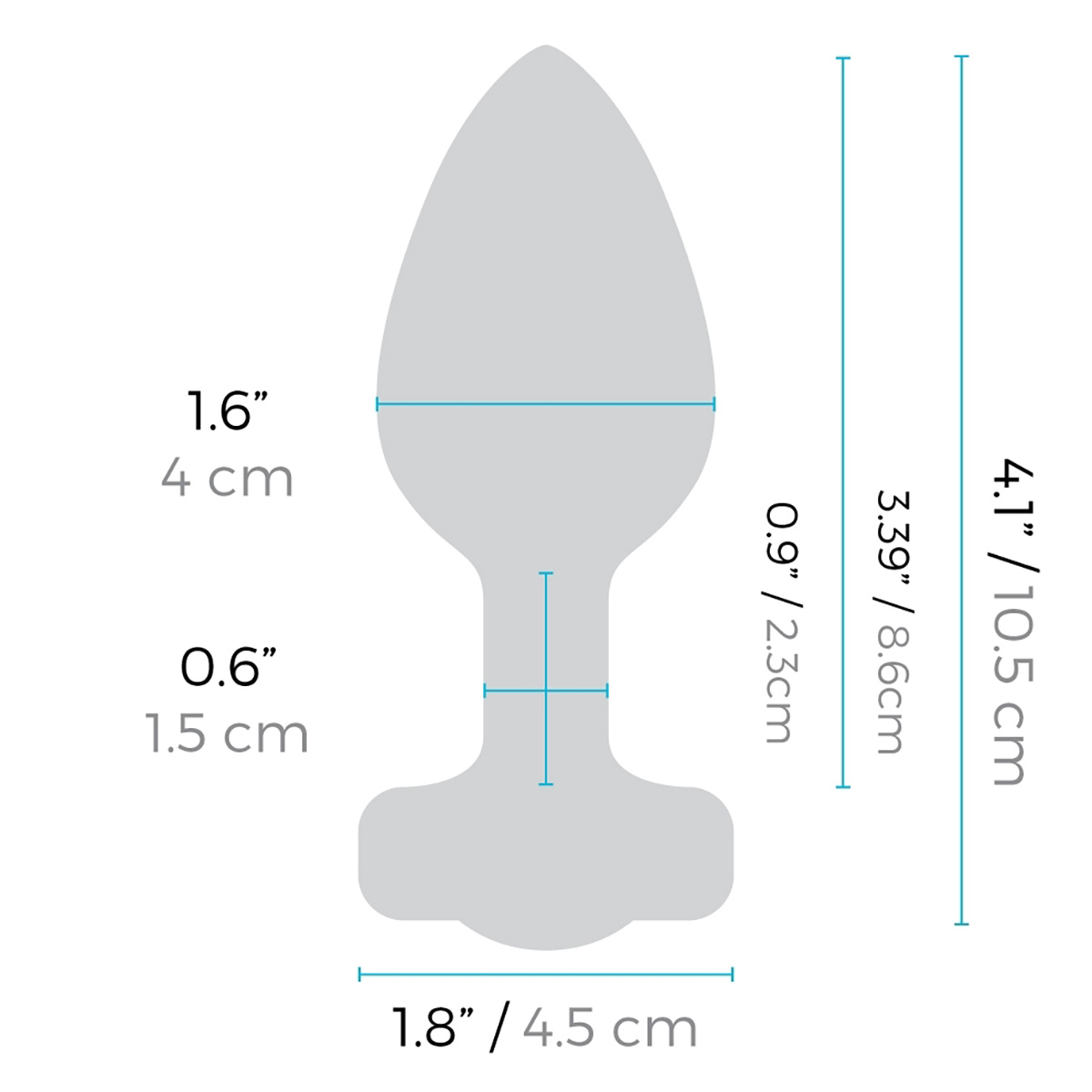 b-Vibe Вибрирующая втулка Vibrating Jewel Plug M/L черного цвета